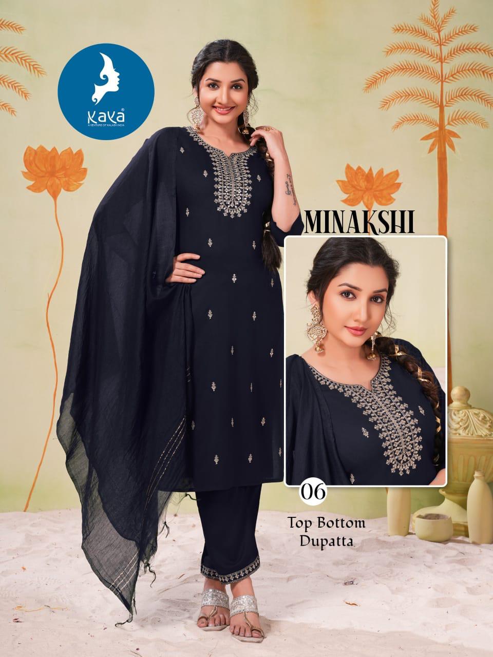 Minakshi By Kaya Rayon Kurti With Bottom Dupatta Wholesalers In Delhi